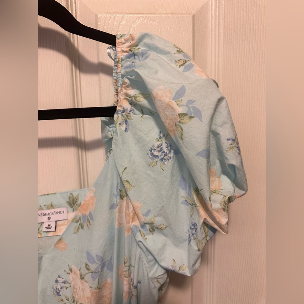 Love Shack Fancy for Target Estelle Blue Floral Dress 16 - Picture 5 of 9